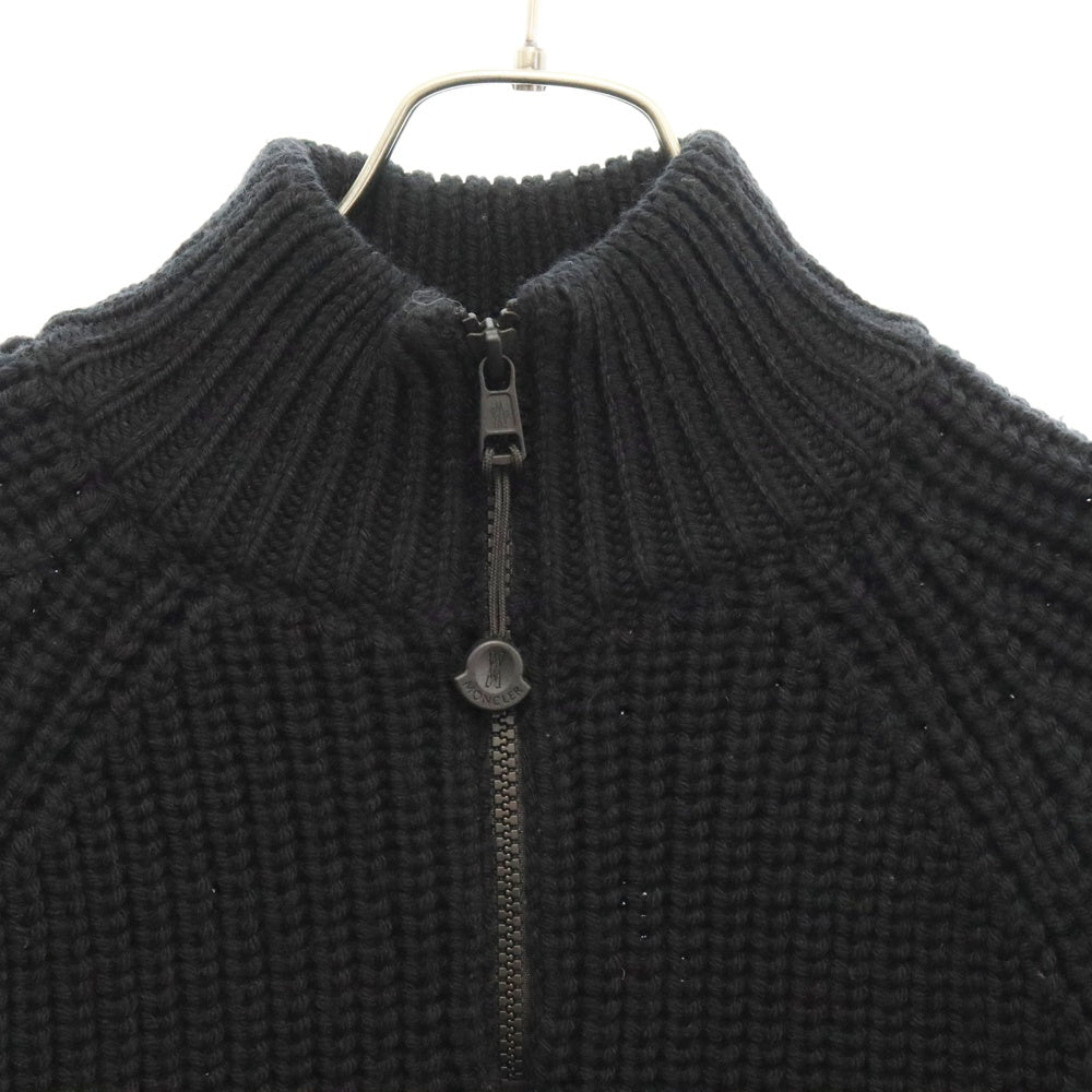 MONCLER(モンクレール) 23AW ×Pharrell Williams CICLISTA TRICOT ファレルウィリアムズ ローゲージ ハーフジップニットセーター ブラック I209R9F00001 M1172
