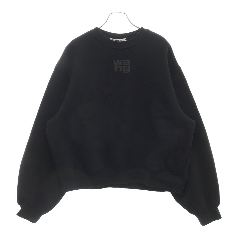 ALEXANDER WANG(アレキサンダーワン) フロントロゴ クルーネックスウェットトレーナー ブラック 4CC3221360