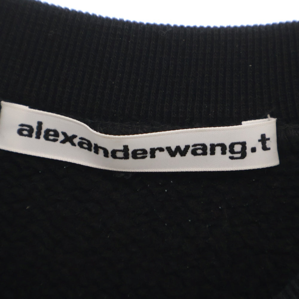 ALEXANDER WANG(アレキサンダーワン) フロントロゴ クルーネックスウェットトレーナー ブラック 4CC3221360