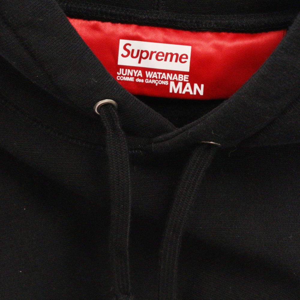 SUPREME(シュプリーム) 21AW ×ジュンヤワタナベ コムデギャルソンマン フーデッド スウェットシャツ プルオーバーパーカー ブラック