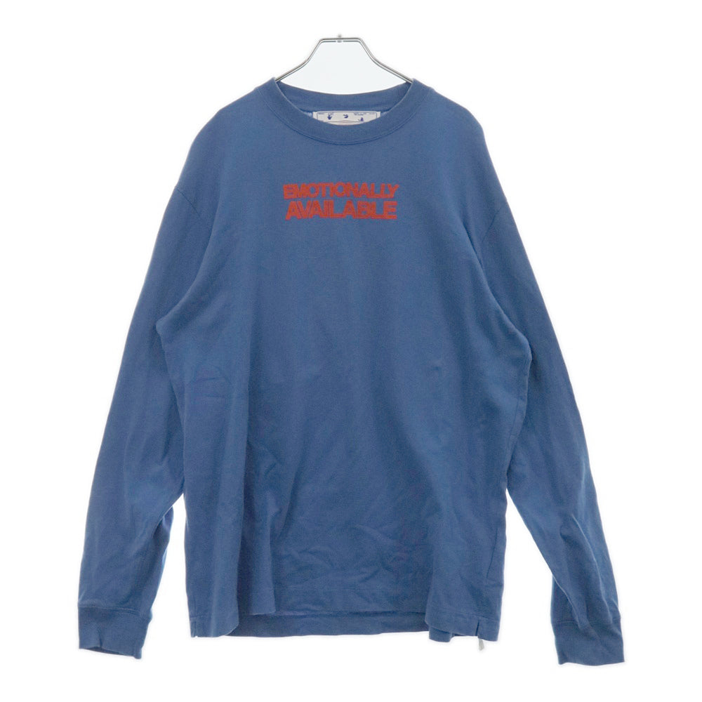 OFF-WHITE(オフホワイト) Emotionally Available Long sleeve バックアロープリント 長袖Tシャツ ブルー OMAB064F22JER010