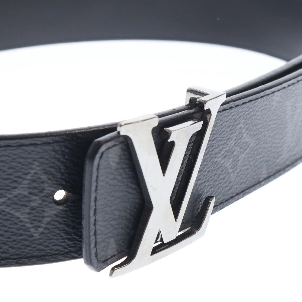 LOUIS VUITTON(ルイヴィトン) モノグラム・エクリプス サンチュール ベルト LVイニシャル 85/34 ブラック×レザー シルバー金具 M9043