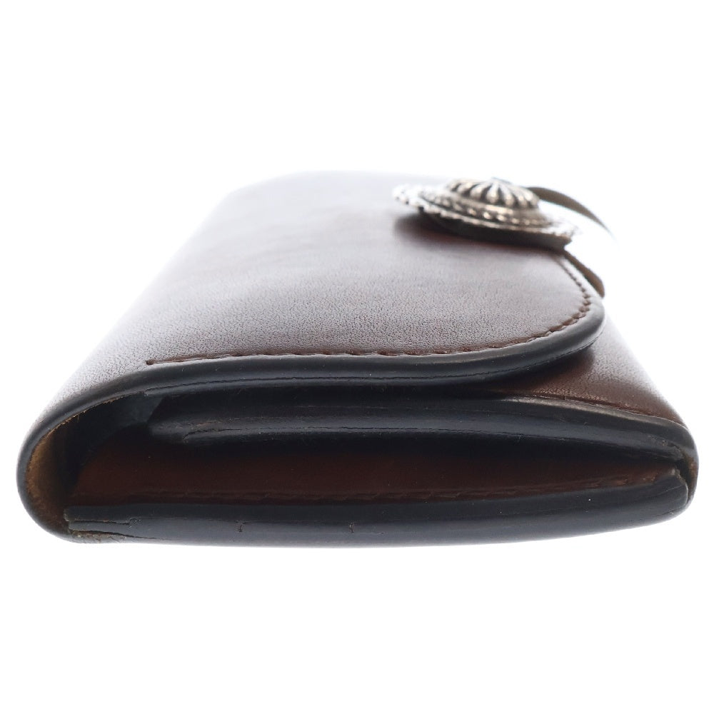 goro's(ゴローズ) SVフラワーコンチョ付き二つ折り長財布 焦茶