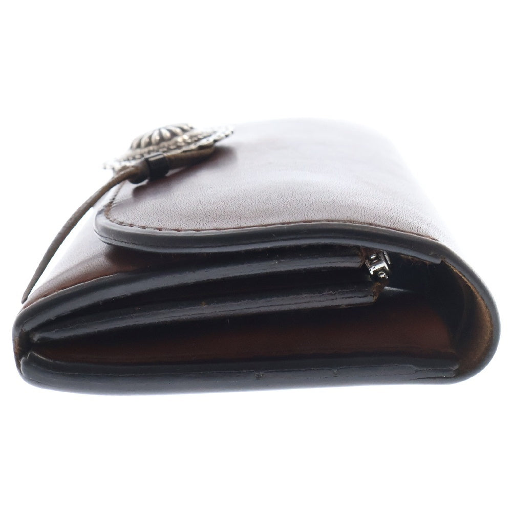 goro's(ゴローズ) SVフラワーコンチョ付き二つ折り長財布 焦茶