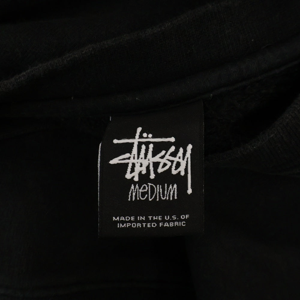 STUSSY(ステューシー) SS LINK フロント ロゴ クルーネック スウェット ブラック