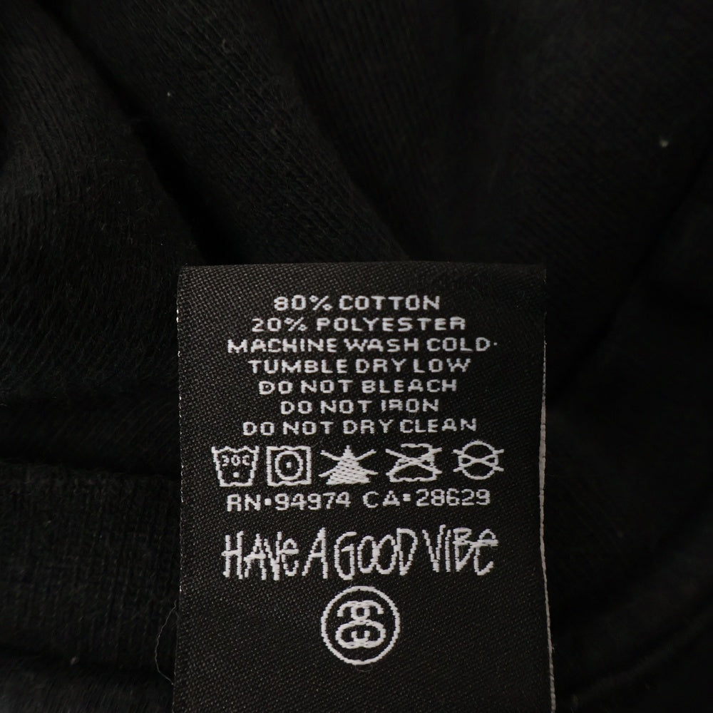 STUSSY(ステューシー) SS LINK フロント ロゴ クルーネック スウェット ブラック