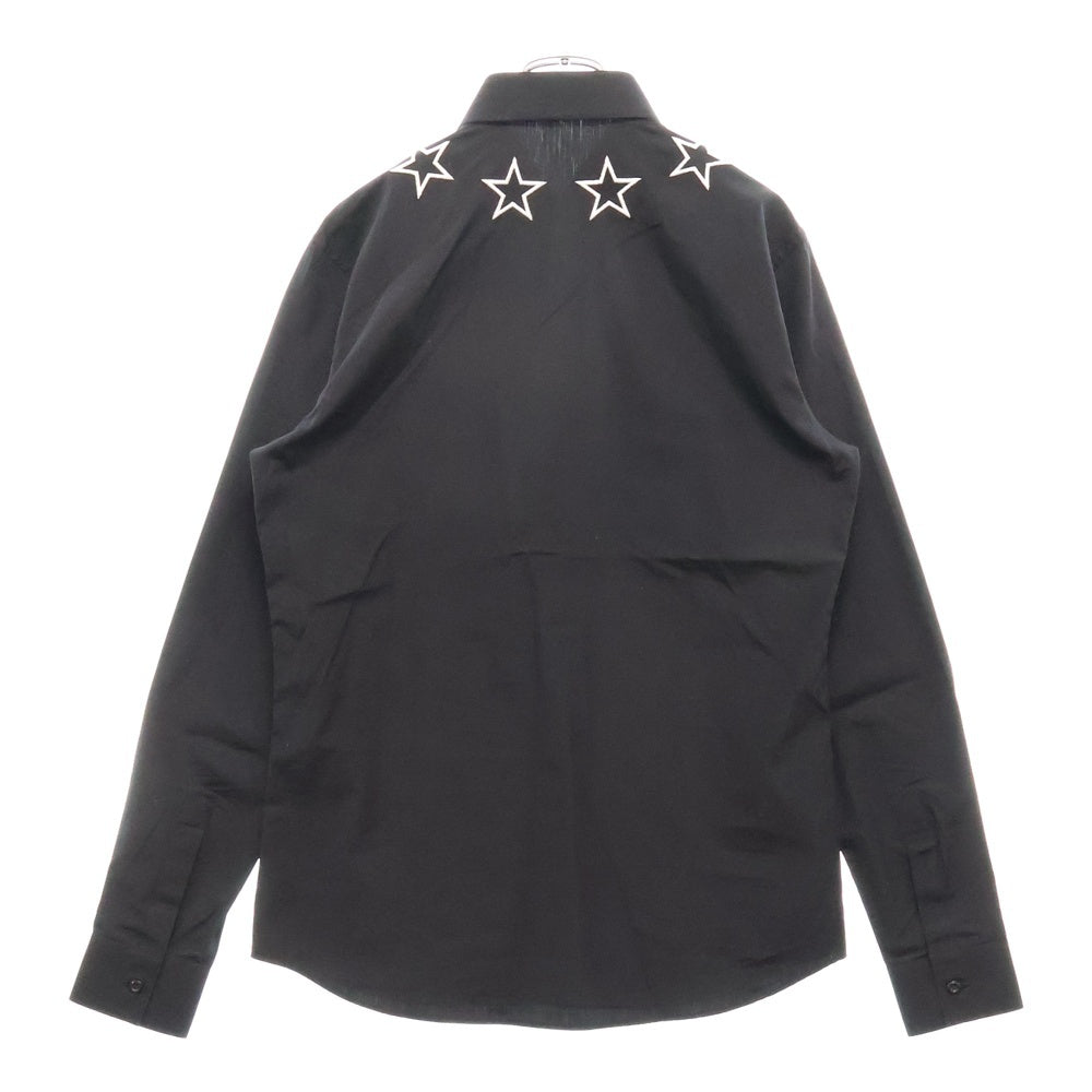 GIVENCHY(ジバンシィ) 16AW スターエンブロイダード コットン長袖シャツ ブラック 16F 6003 300