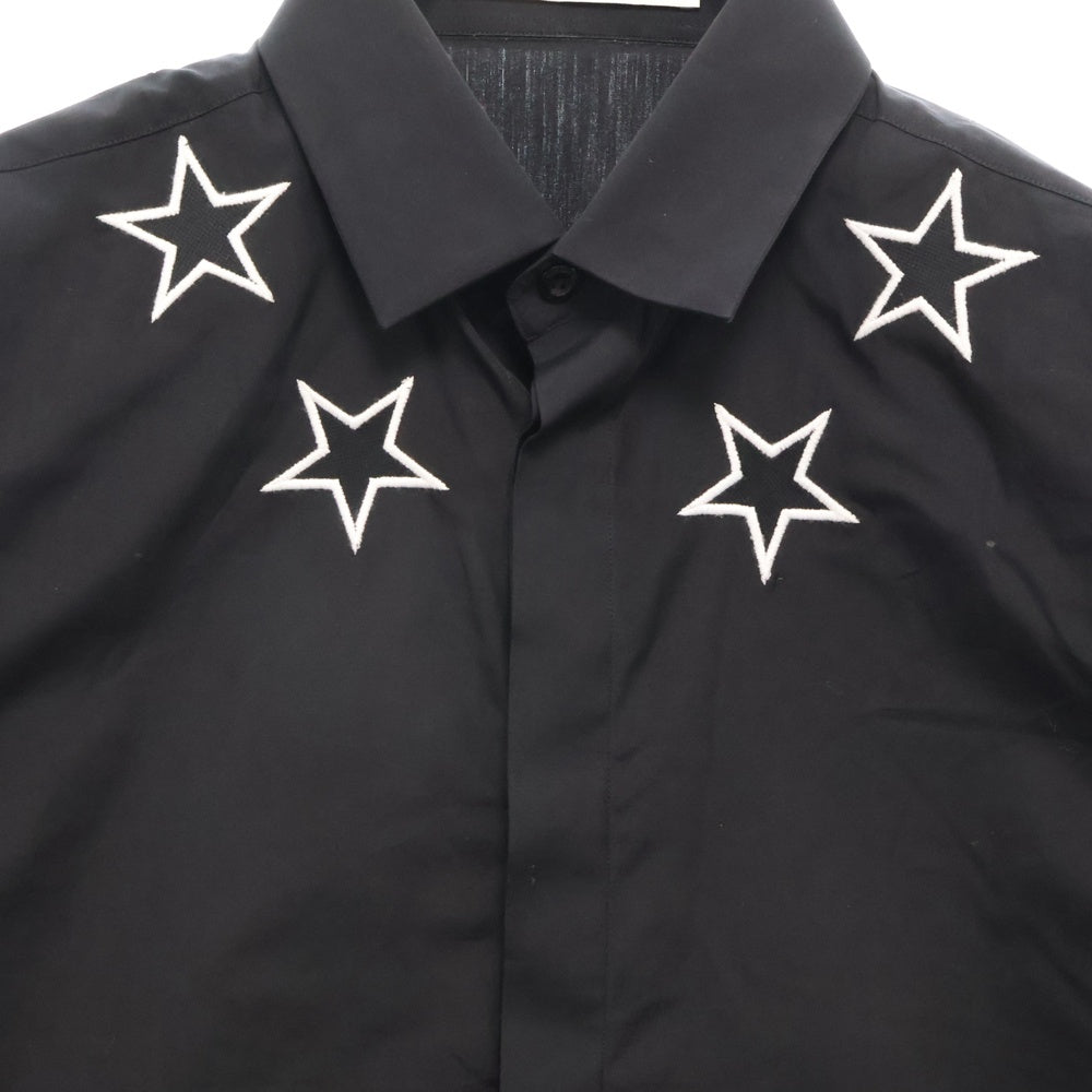 GIVENCHY(ジバンシィ) 16AW スターエンブロイダード コットン長袖シャツ ブラック 16F 6003 300