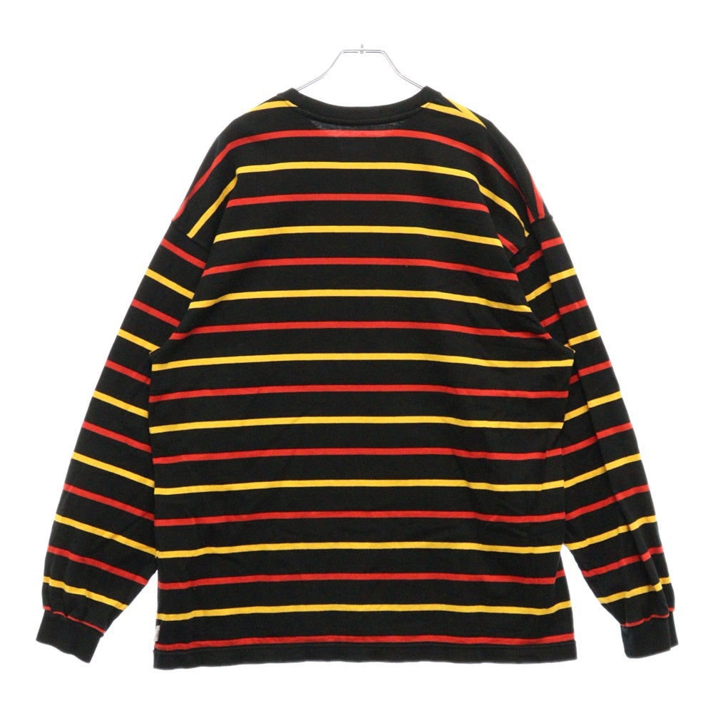 WTAPS(ダブルタップス) 22AW LONG SLEEVE BDY 02 TEE ロングスリーブ ボーダーTシャツ 長袖カットソー ロンT ブラック/レッド/イエロー 222ATDT-CSM14