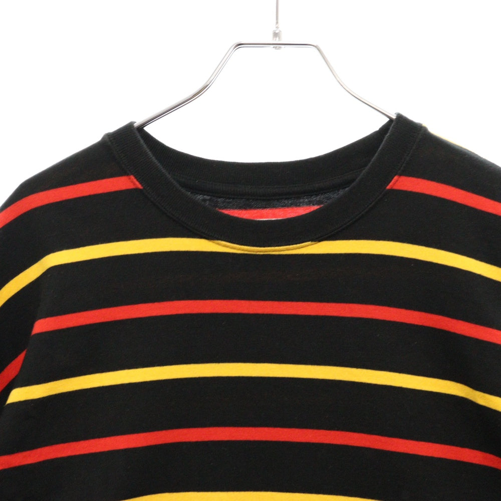 WTAPS(ダブルタップス) 22AW LONG SLEEVE BDY 02 TEE ロングスリーブ ボーダーTシャツ 長袖カットソー ロンT ブラック/レッド/イエロー 222ATDT-CSM14