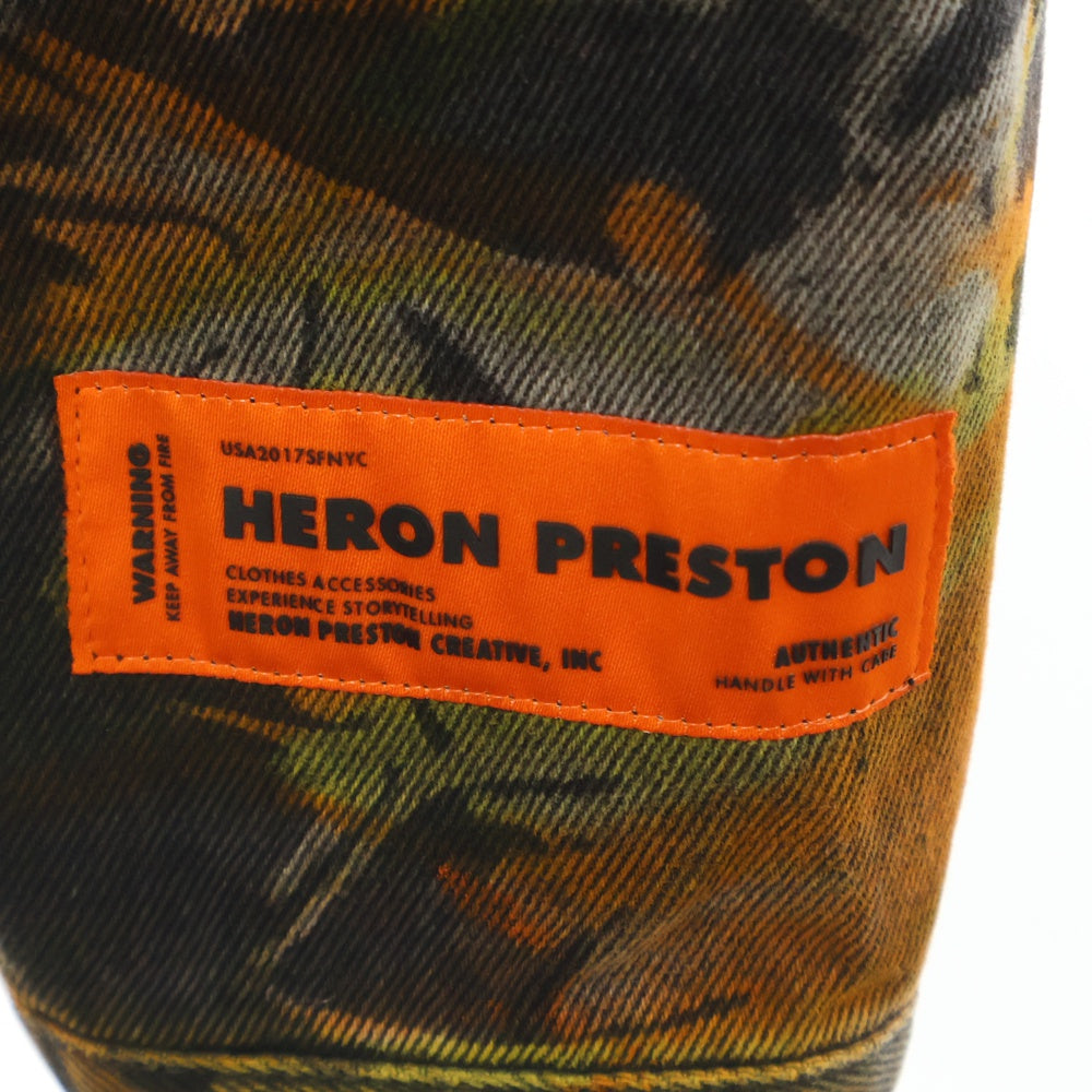 HERON PRESTON(ヘロンプレストン) 19AW TIE DYE DENIM JACKET タイダイ デニムジャケット ブラック/グレー HMYE002F19797016
