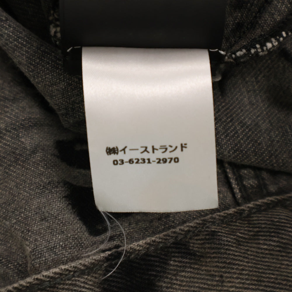 HERON PRESTON(ヘロンプレストン) 19AW TIE DYE DENIM JACKET タイダイ デニムジャケット ブラック/グレー HMYE002F19797016