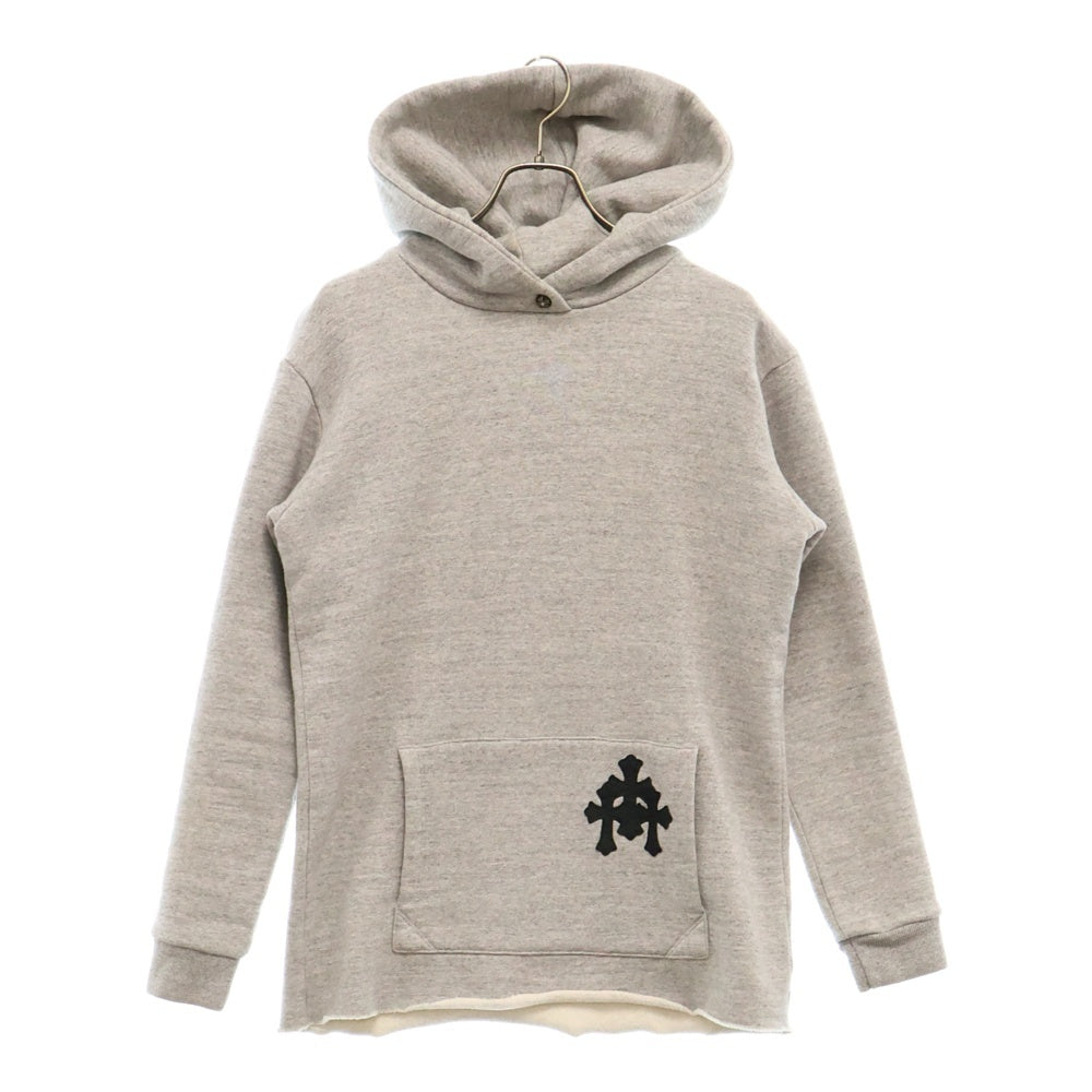 CHROME HEARTS(クロムハーツ) 3クロスパッチ付き カットオフプルオーバーパーカー フーディー グレー