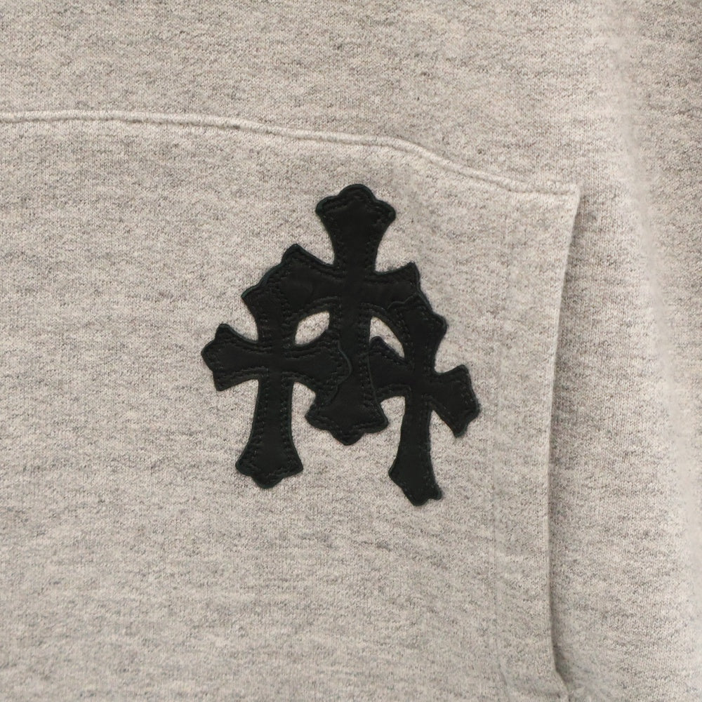 CHROME HEARTS(クロムハーツ) 3クロスパッチ付き カットオフプルオーバーパーカー フーディー グレー