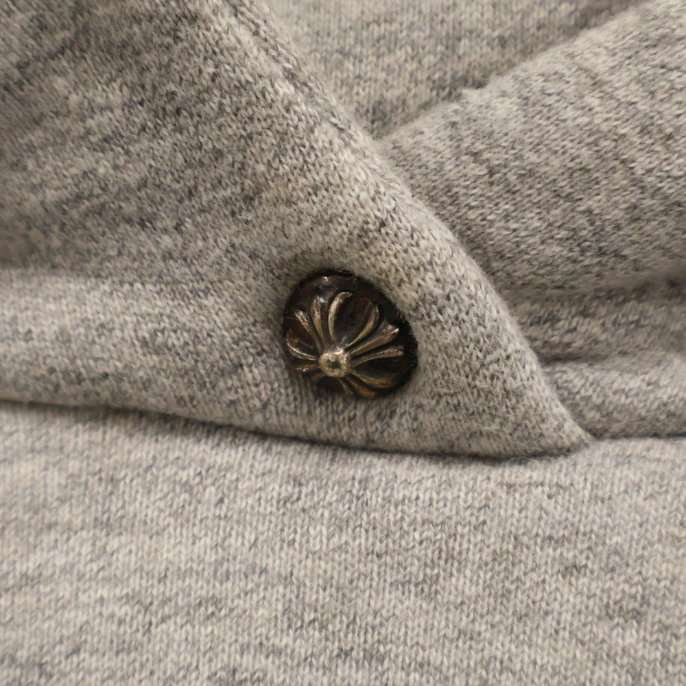 CHROME HEARTS(クロムハーツ) 3クロスパッチ付き カットオフプルオーバーパーカー フーディー グレー