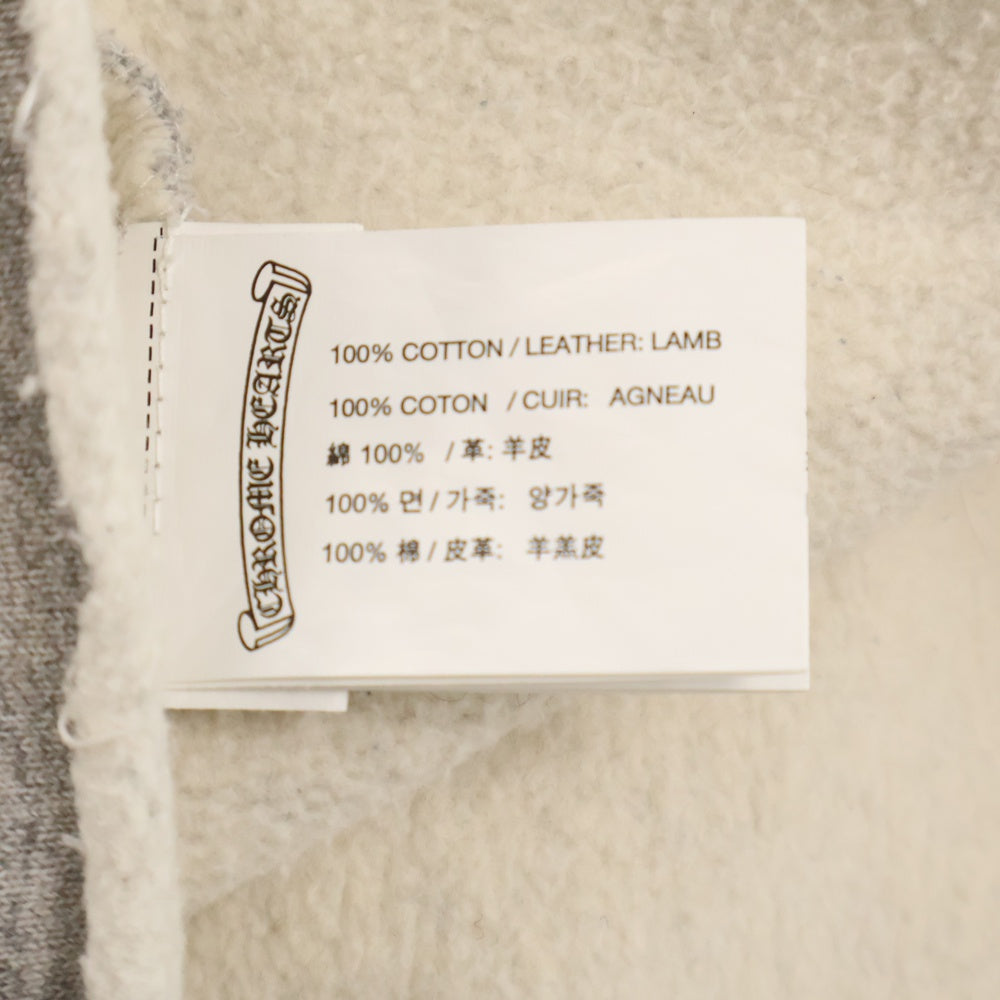 CHROME HEARTS(クロムハーツ) 3クロスパッチ付き カットオフプルオーバーパーカー フーディー グレー