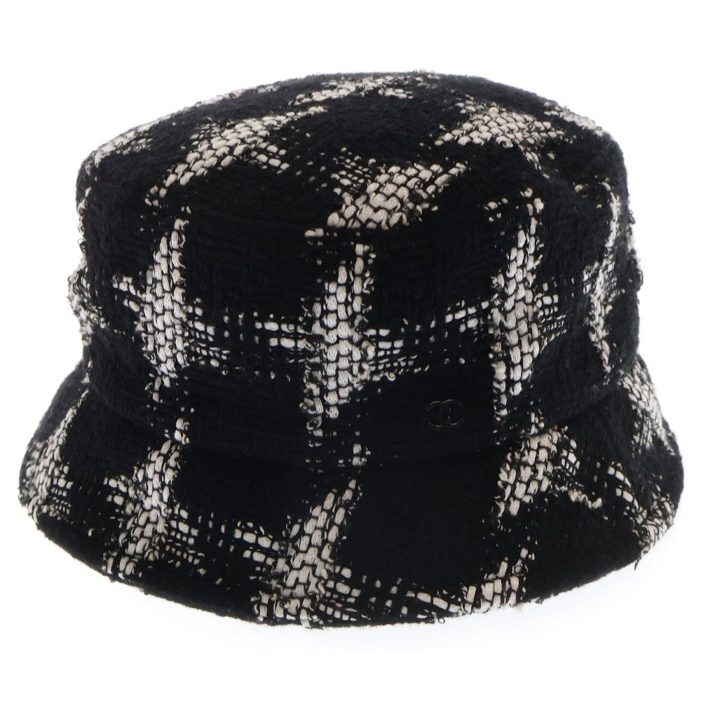 CHANEL(シャネル) Tweed Bucket Hat ツイード クローシュ バケットハット 帽子 ブラック
