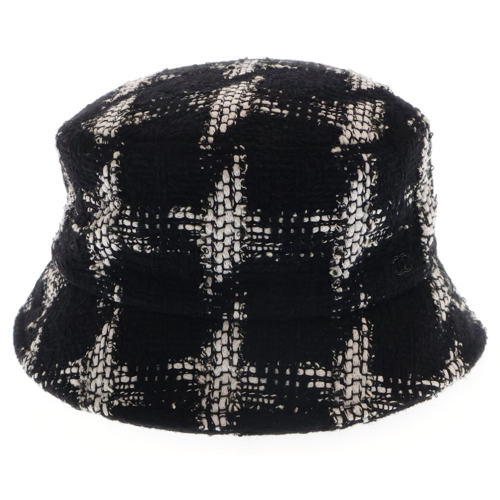 CHANEL(シャネル) Tweed Bucket Hat ツイード クローシュ バケットハット 帽子 ブラック