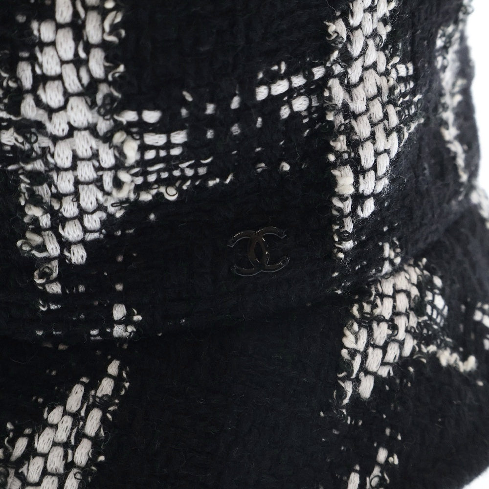 CHANEL(シャネル) Tweed Bucket Hat ツイード クローシュ バケットハット 帽子 ブラック