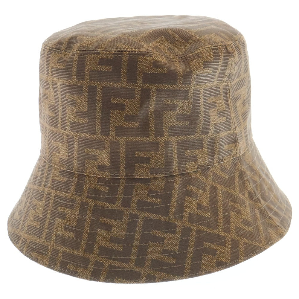 FENDI(フェンディ) FFロゴ ズッカ柄 バケットハット 帽子 ブラウン FXQ200