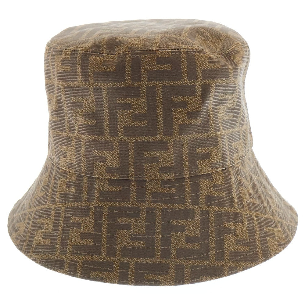 FENDI(フェンディ) FFロゴ ズッカ柄 バケットハット 帽子 ブラウン FXQ200