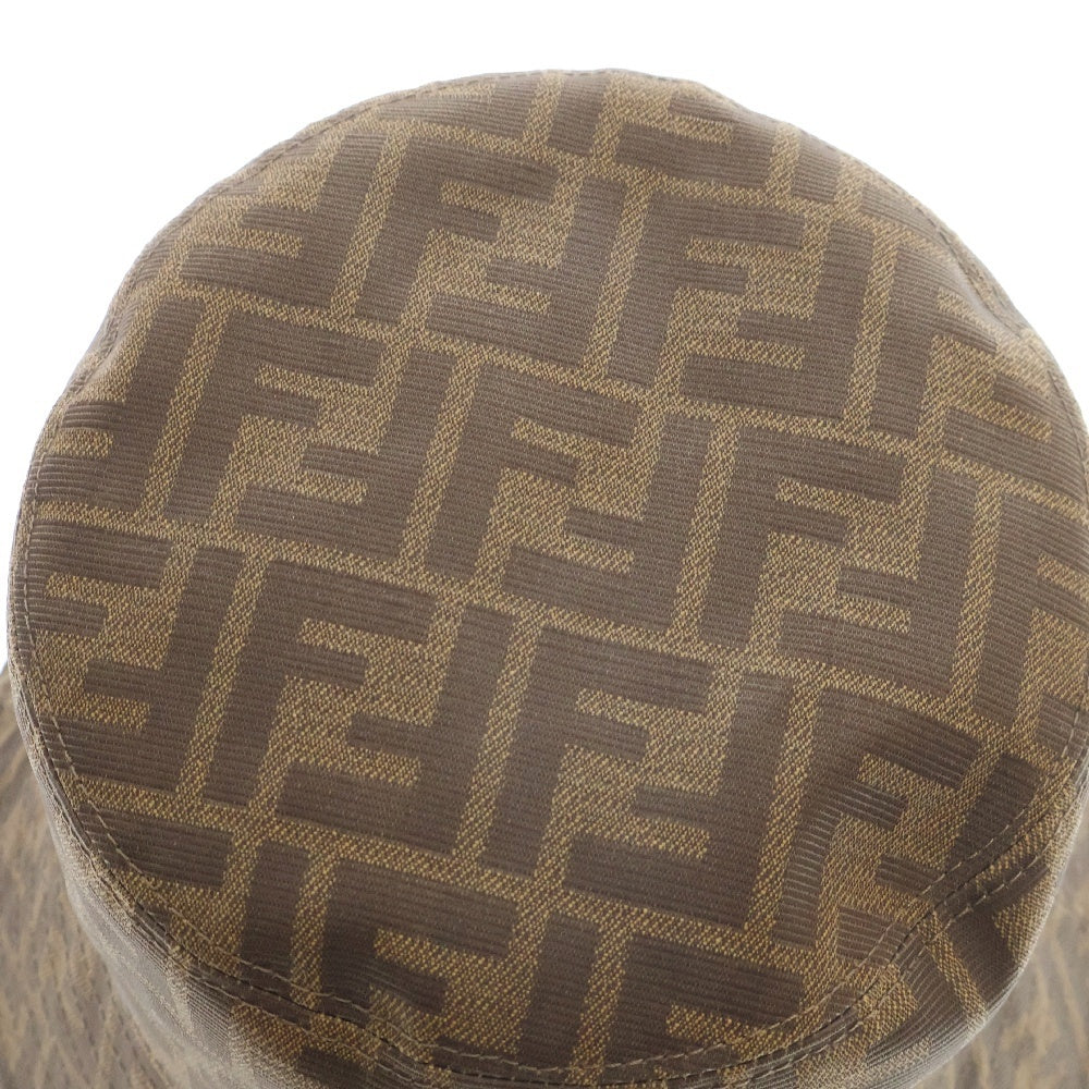 FENDI(フェンディ) FFロゴ ズッカ柄 バケットハット 帽子 ブラウン FXQ200