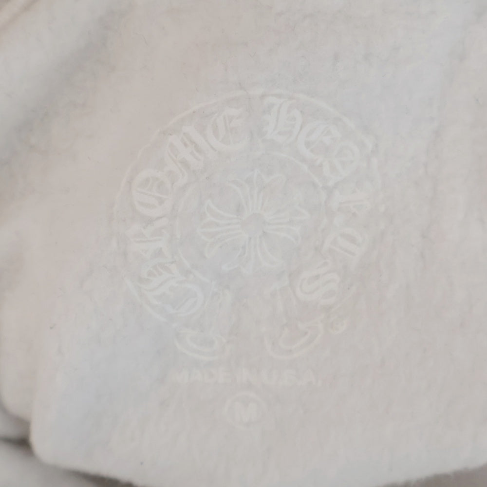 CHROME HEARTS(クロムハーツ) SWTSHRT PLVR スリーブロゴプリントプルオーバーパーカー ホワイト