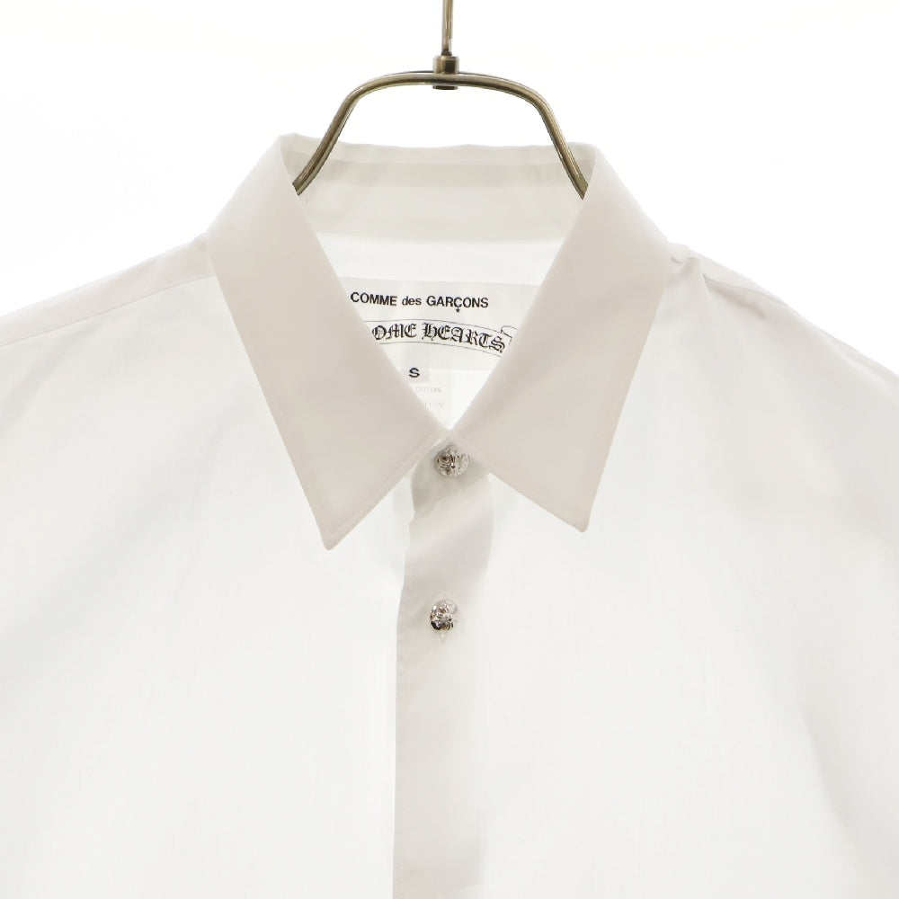 CHROME HEARTS(クロムハーツ) ×COMME des GARCONS SHIRT コムデギャルソンシャツ クロスボールボタン 長袖シャツ ホワイト ZI-B025