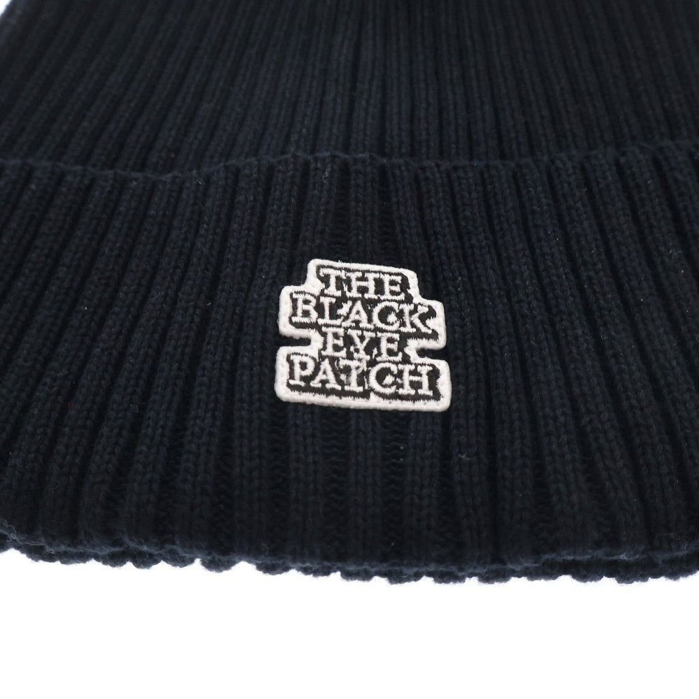 THE BLACK EYE PATCH(ブラックアイパッチ) ロゴ刺繍 ビーニー 帽子 ブラック