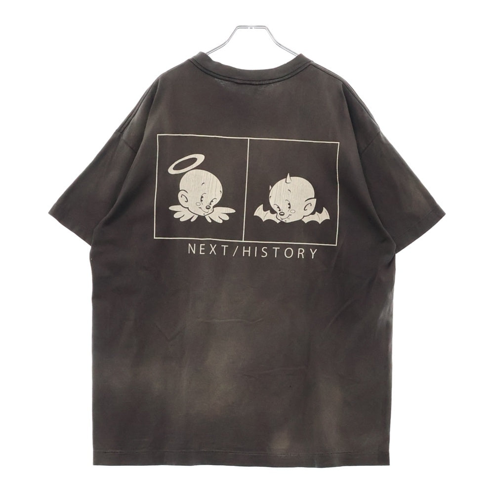 SAINT MICHAEL(セントマイケル) 24SS HOLY AS FUCK SM-YS8-0000-005 ロゴプリント半袖Tシャツ カットソー グレー