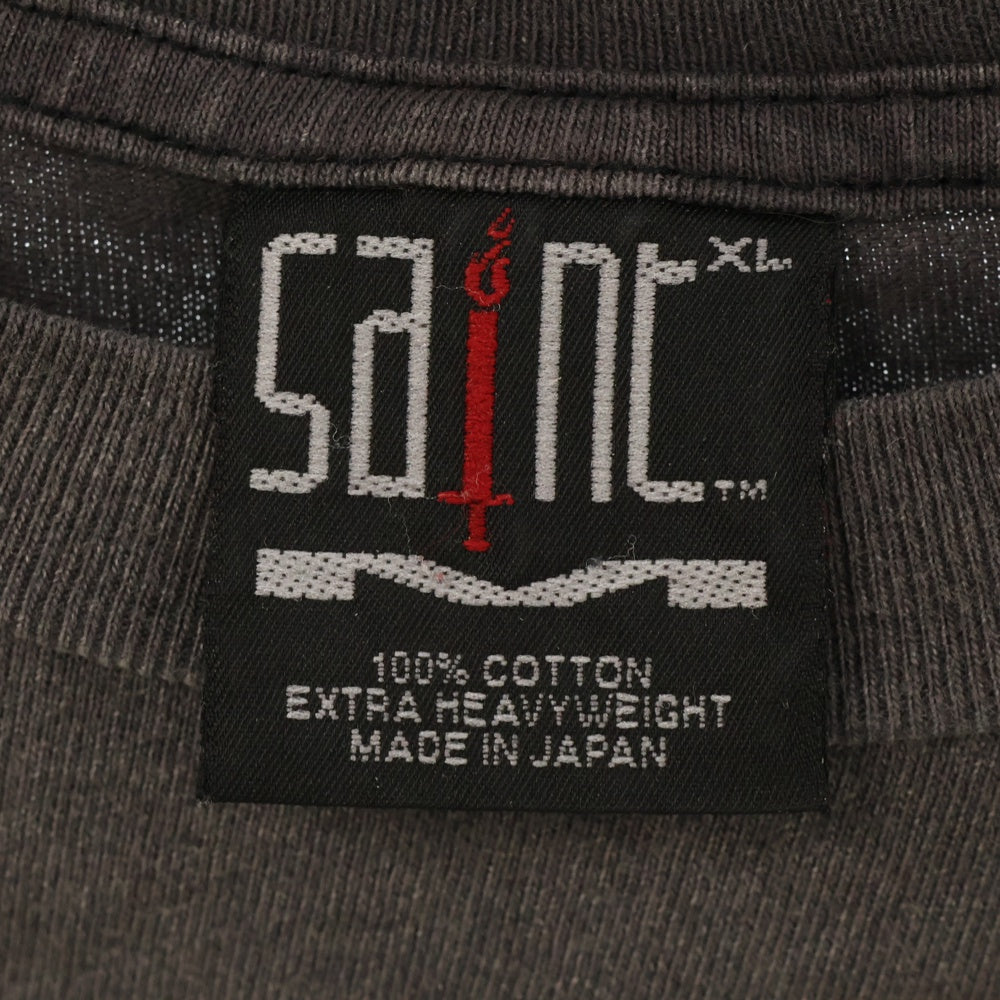 SAINT MICHAEL(セントマイケル) 24SS HOLY AS FUCK SM-YS8-0000-005 ロゴプリント半袖Tシャツ カットソー グレー