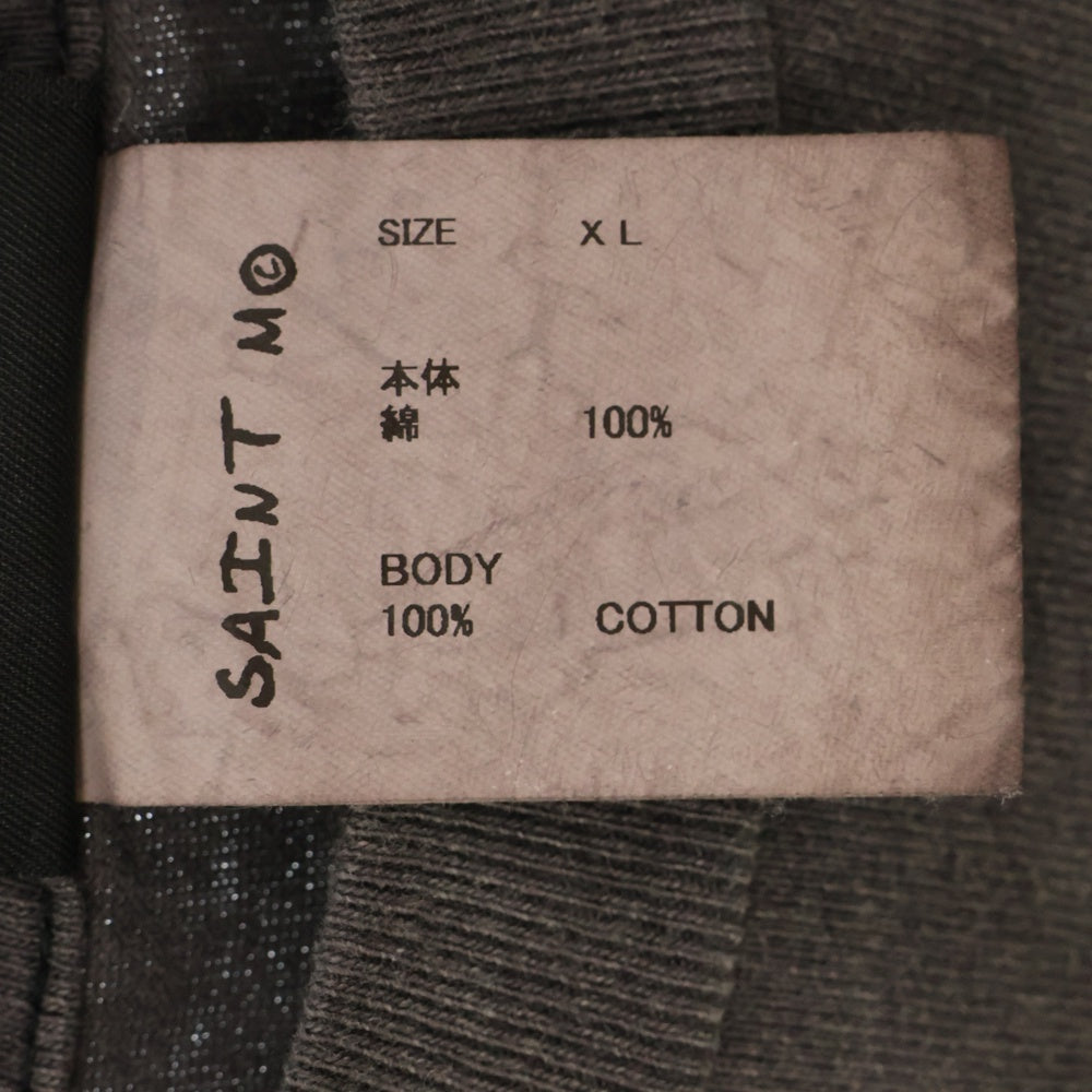 SAINT MICHAEL(セントマイケル) 24SS HOLY AS FUCK SM-YS8-0000-005 ロゴプリント半袖Tシャツ カットソー グレー