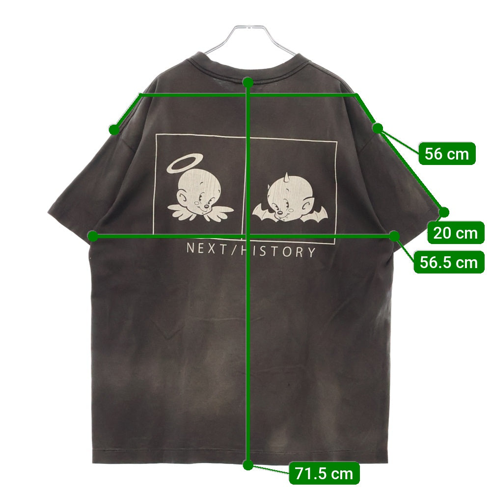 SAINT MICHAEL(セントマイケル) 24SS HOLY AS FUCK SM-YS8-0000-005 ロゴプリント半袖Tシャツ カットソー グレー