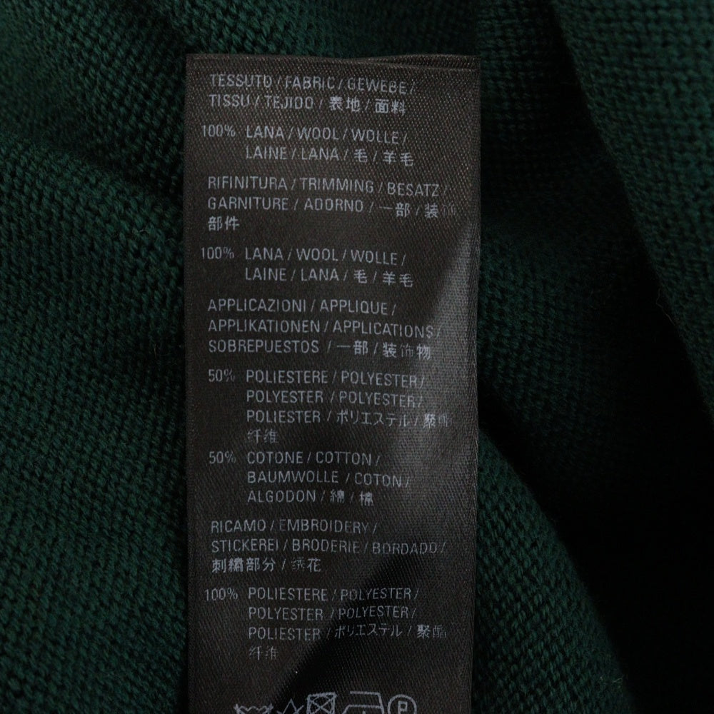 BALENCIAGA(バレンシアガ) 21AW PARIS クルーネック フロントロゴ ニットセーター グリーン 682005 T1624