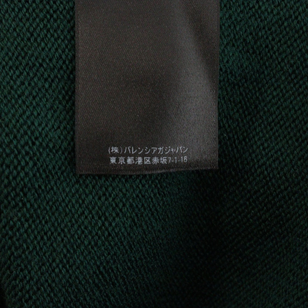 BALENCIAGA(バレンシアガ) 21AW PARIS クルーネック フロントロゴ ニットセーター グリーン 682005 T1624
