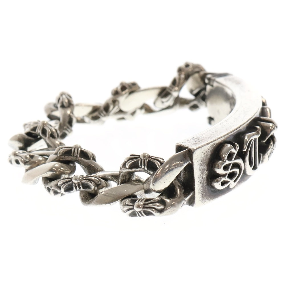 CHROME HEARTS(クロムハーツ) ローリングストーンズ リップアンドタン IDクラシック アフターダイヤ シルバーブレスレット】