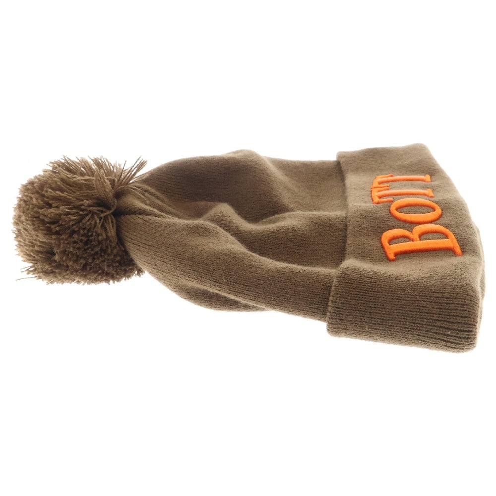 BoTT(ボット) × NEW ERA OG Logo Cuffed Pom Beanie ニューエラ オージーロゴ ビーニー ニット帽 帽子 ブラウン