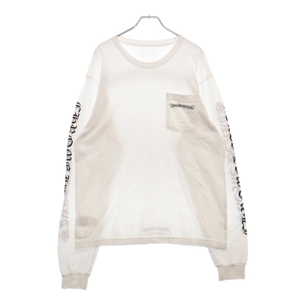 CHROME HEARTS(クロムハーツ) CH L S 1 バックスクロールロゴプリント ロングスリーブカットソー ロンT 長袖Tシャツ ブラック