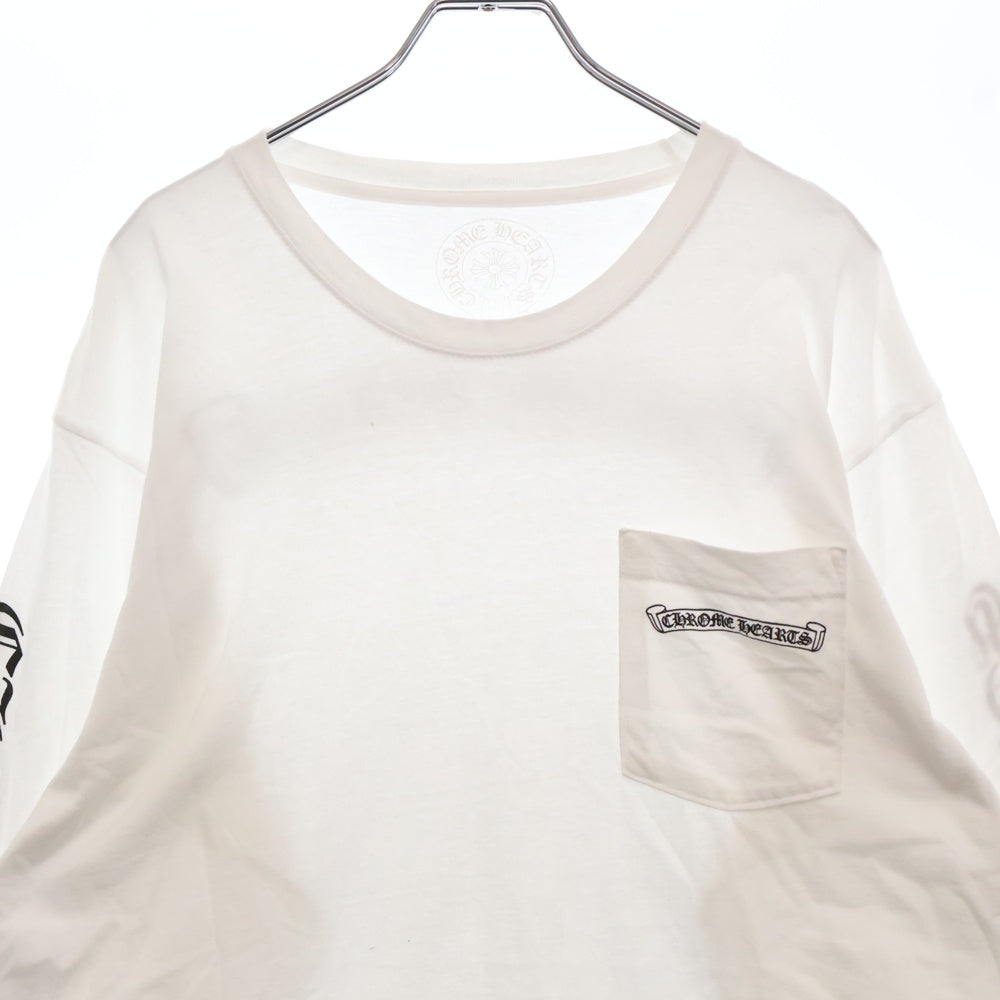 CHROME HEARTS(クロムハーツ) CH L S 1 バックスクロールロゴプリント ロングスリーブカットソー ロンT 長袖Tシャツ ブラック