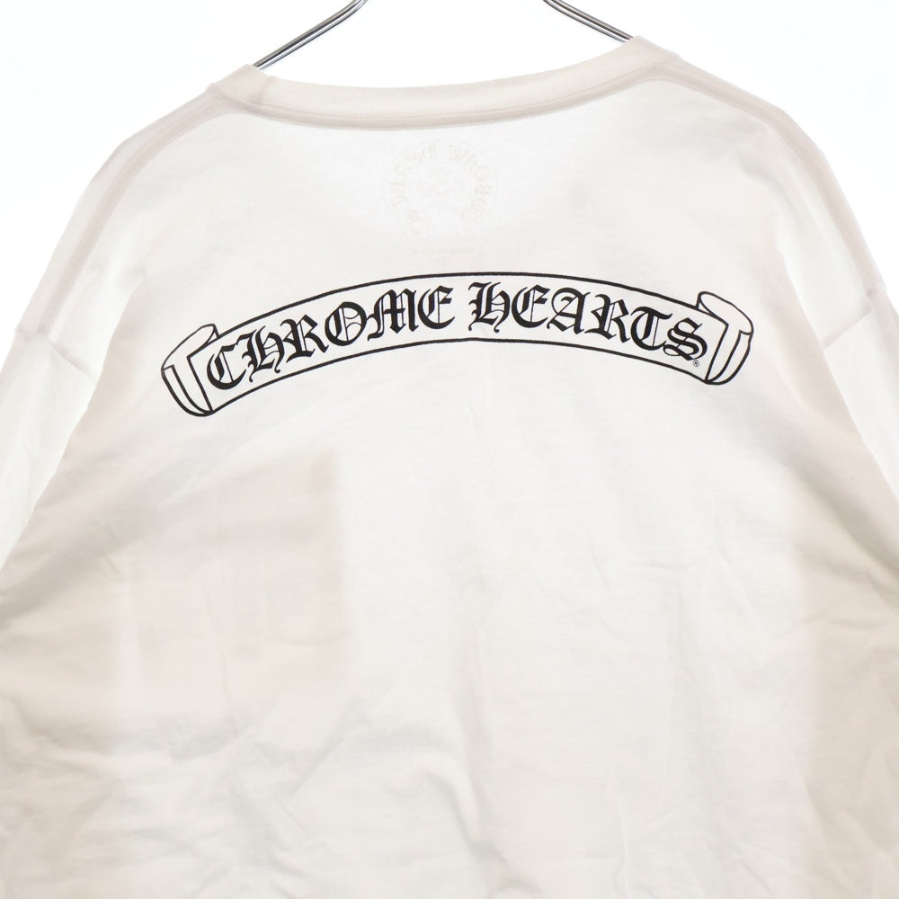 CHROME HEARTS(クロムハーツ) CH L S 1 バックスクロールロゴプリント ロングスリーブカットソー ロンT 長袖Tシャツ ブラック