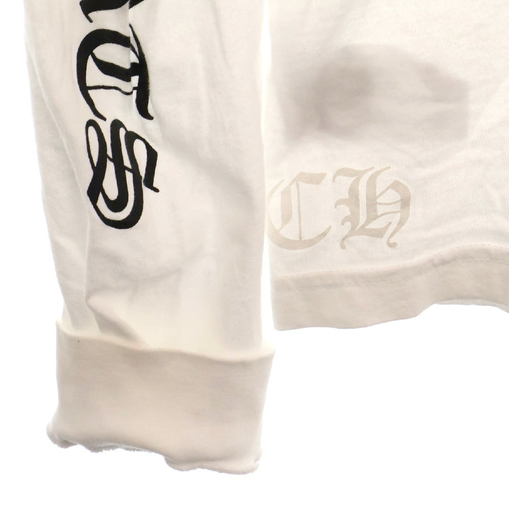CHROME HEARTS(クロムハーツ) CH L S 1 バックスクロールロゴプリント ロングスリーブカットソー ロンT 長袖Tシャツ ブラック