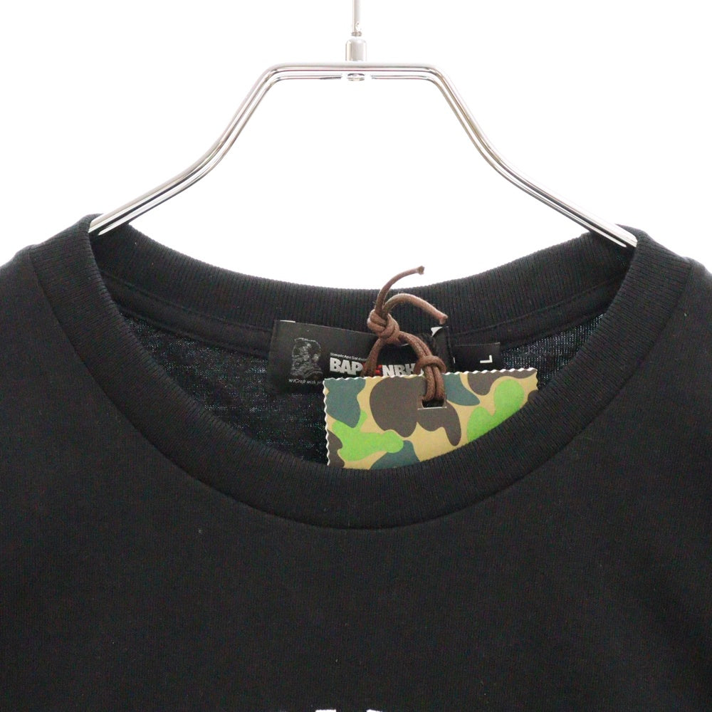 A BATHING APE(アベイシングエイプ) 25SS × NEIGHBORHOOD NBHD TEE フロントロゴプリント 半袖Tシャツ カットソー ブラック 1K73109915