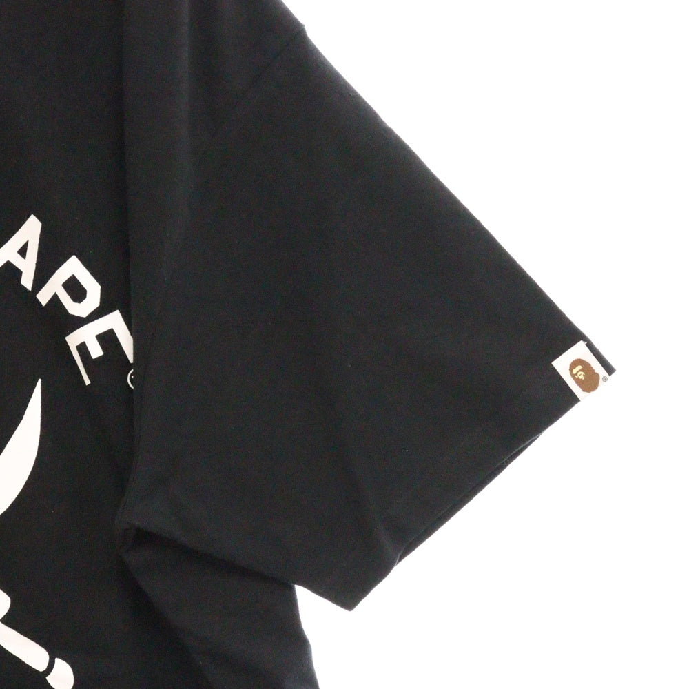 A BATHING APE(アベイシングエイプ) 25SS × NEIGHBORHOOD NBHD TEE フロントロゴプリント 半袖Tシャツ カットソー ブラック 1K73109915