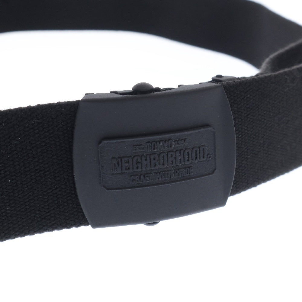 NEIGHBORHOOD(ネイバーフッド) GI BELT ロゴバックル ベルト ブラック 251MYNH-AC05