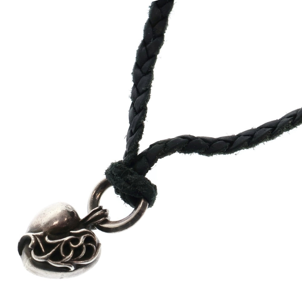 CHROME HEARTS(クロムハーツ) HEART PENDANT BC ハートペンダント Wボロチップ ネックレス シルバー/ブラック
