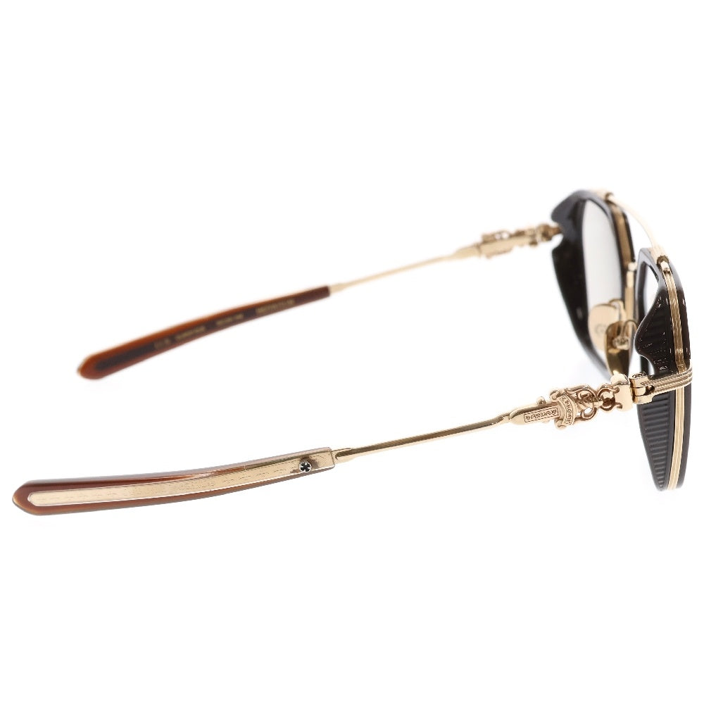 CHROME HEARTS(クロムハーツ) HOTATION ダガーテンプルダブルブリッジサングラス メガネ ゴールド/ブラック