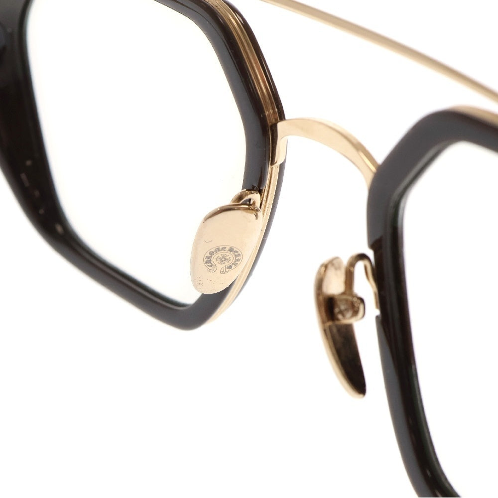 CHROME HEARTS(クロムハーツ) HOTATION ダガーテンプルダブルブリッジサングラス メガネ ゴールド/ブラック
