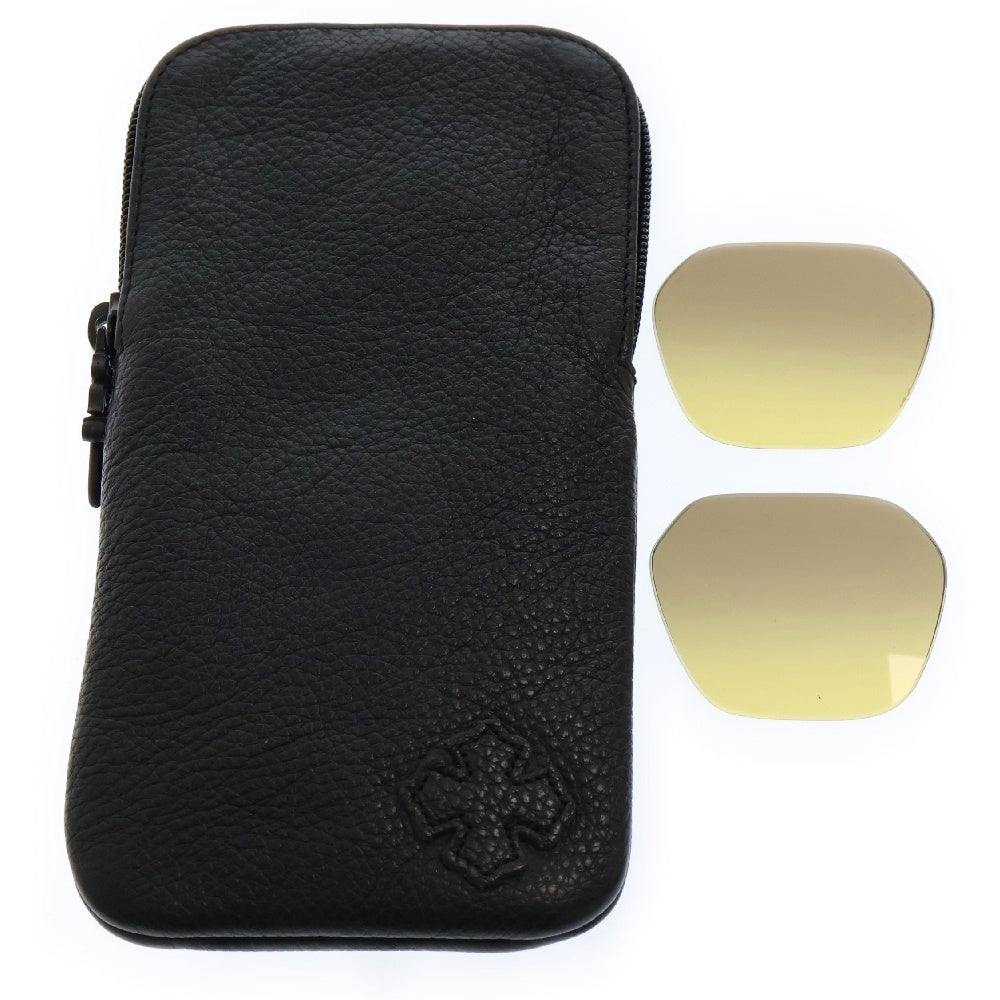 CHROME HEARTS(クロムハーツ) HOTATION ダガーテンプルダブルブリッジサングラス メガネ ゴールド/ブラック