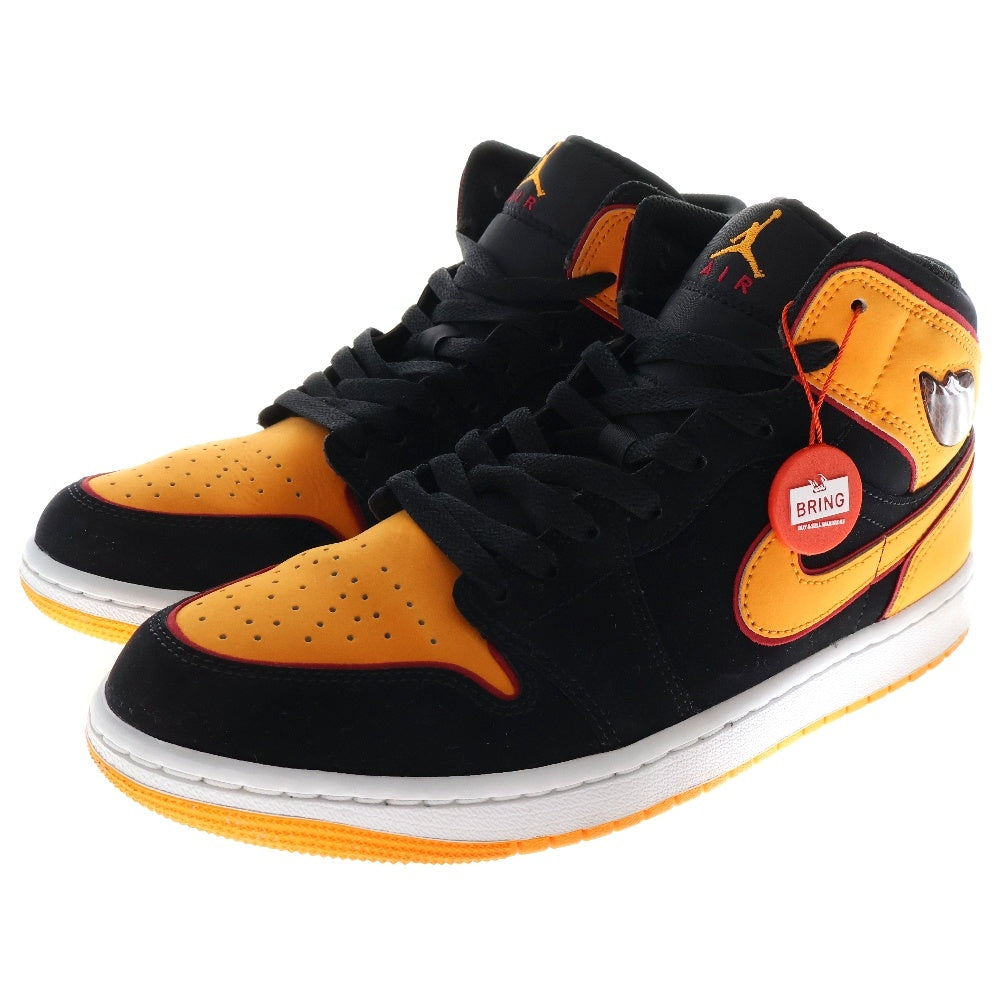 NIKE(ナイキ) AIR JORDAN 1 MID SE VIVID ORANGE エアジョーダン1 ミッド SE ヴィヴィッドオレンジ ミッドカットスニーカー ブラック/オレンジ US9/27.0cm FJ4923-008