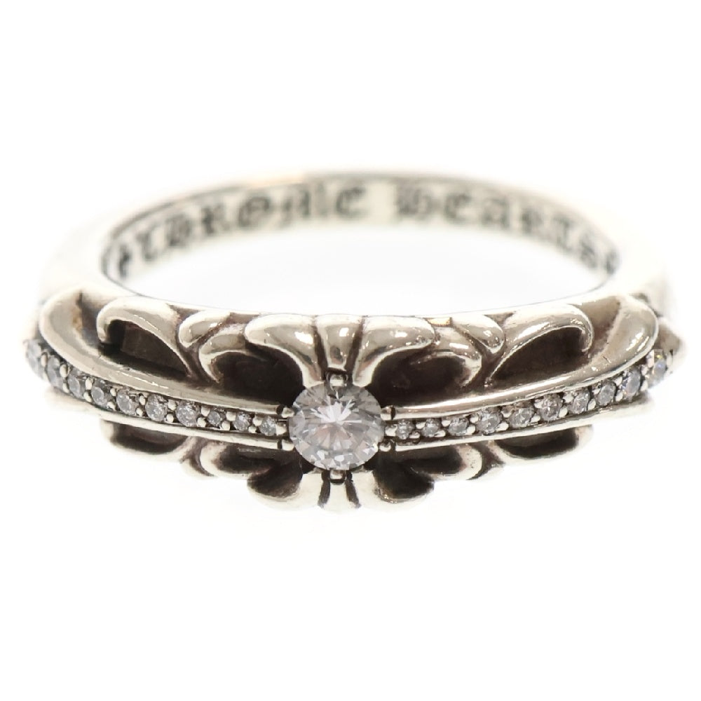 CHROME HEARTS(クロムハーツ) BABY CLSC P D PAVEダイヤ ベイビークラシックフローラルクロスリング シルバー